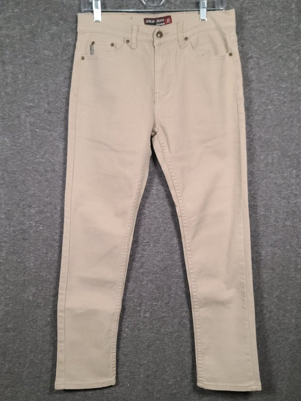 Oscar Jeans Selected Men's 30x30 Straight Skinny Fit Beige Brown Denim Jeans